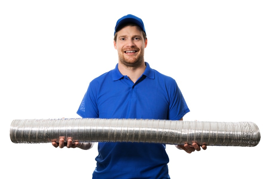 A repair man holding a length of tubing | What Are Signs I Need a New Furnace? | Clackamas