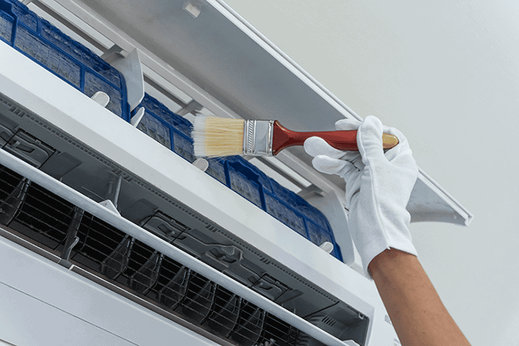 brush dusting air filter