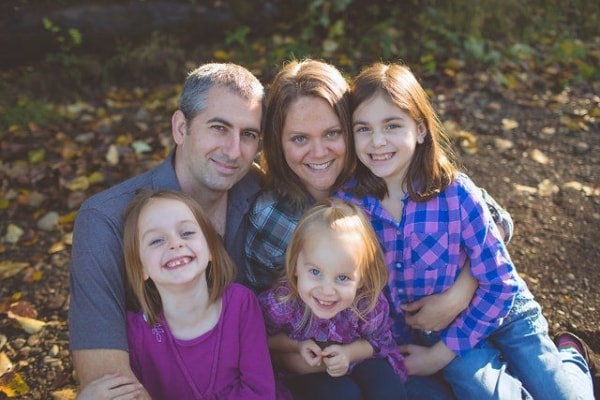 Owners Matt and Sarah Ryan with their three daughters.